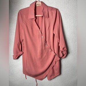 Soft Surroundings Salmon Tencel Top Size M
